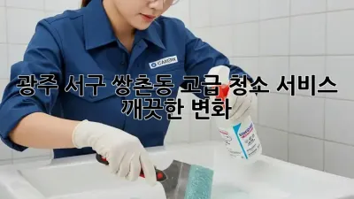 광주 서구 쌍촌동 고급 청소 서비스 ✨ 깨끗한 변화!