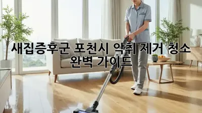 새집증후군? 포천시 악취 제거 청소 완벽 가이드!
